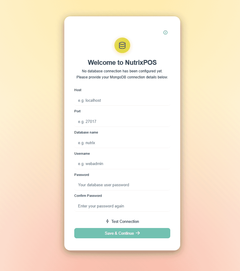 إعداد NutrixPOS